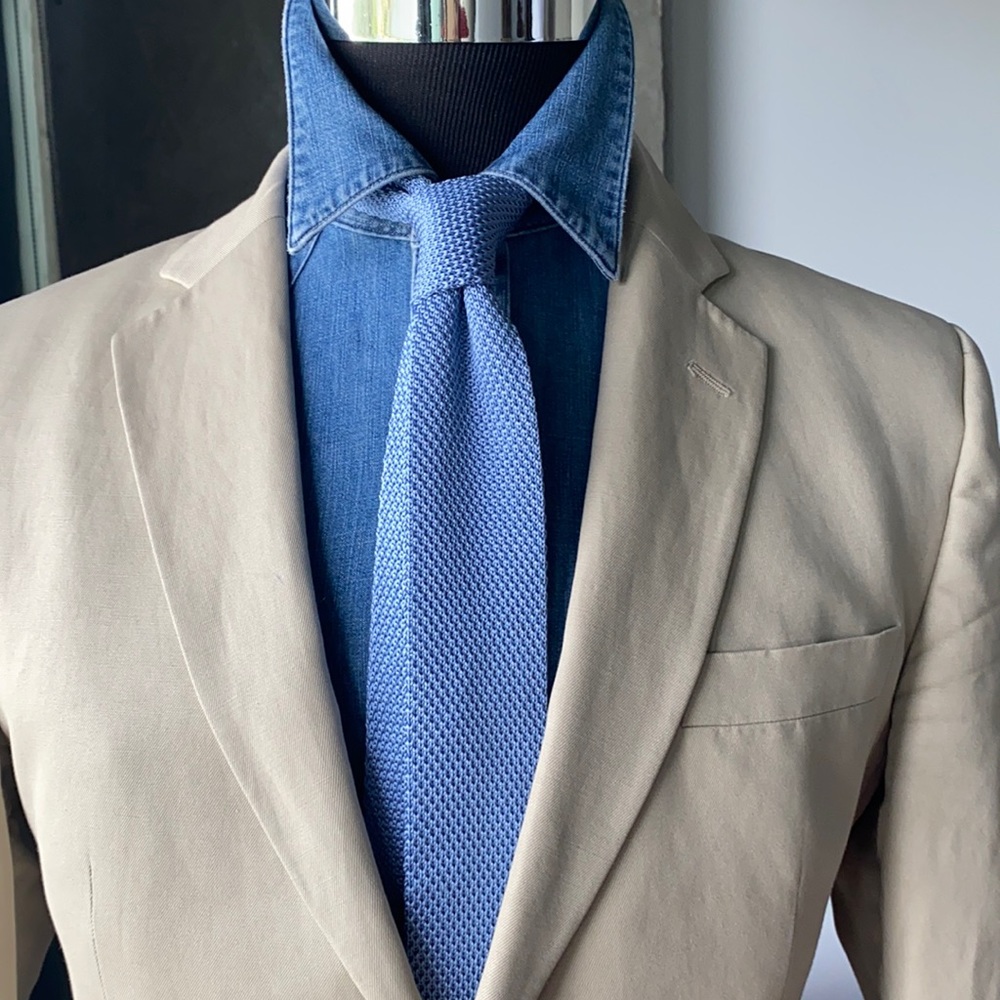 Two Hand Knitted Ties by Clapham BNWT
